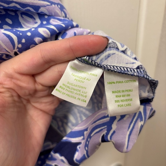 Lilly Pulitzer Popover Pineapple 100% Prima Cotton Dress - Picture 6 of 7